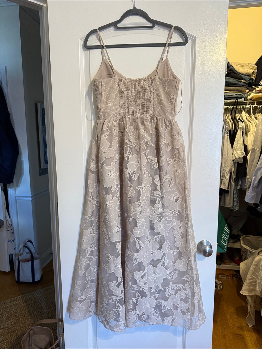 Joie Beige Floral Lace Maxi Dress - Picture 2 of 5